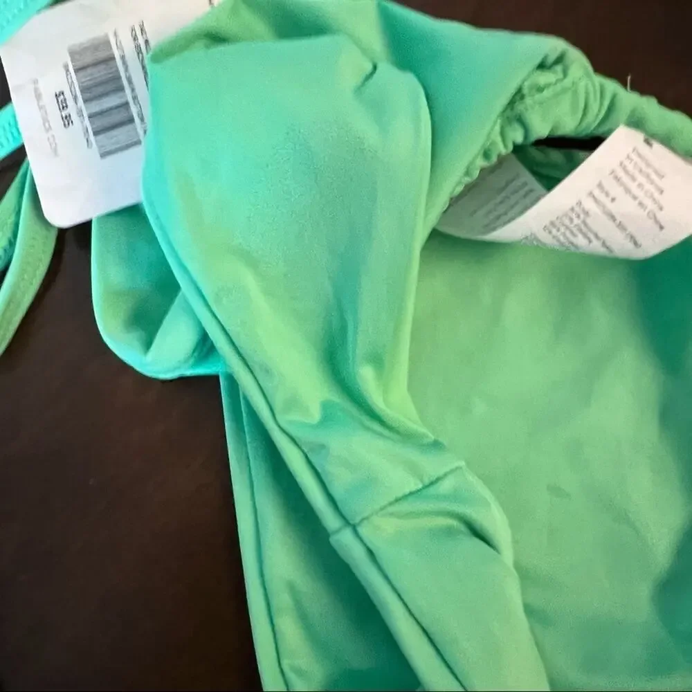 NWT Fabletics Triangle String Bikini Set Green Y2k 90s Trendy S/M